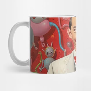 pee wee herman smiling, art, Paul Reubens Mug